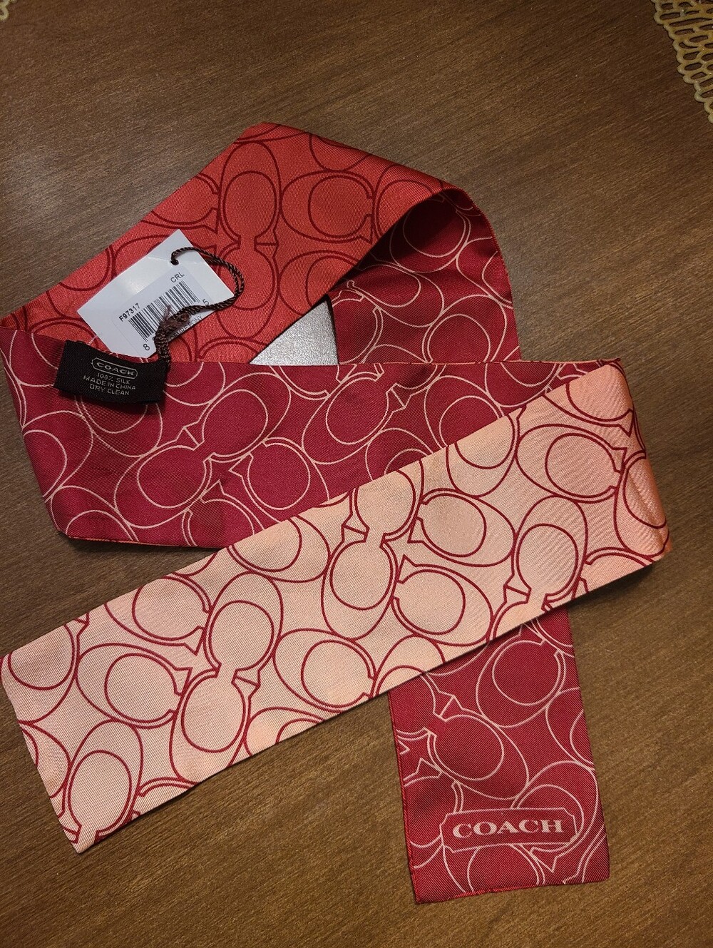 Coach Silk Scarf Tie New - Picture 2 of 4